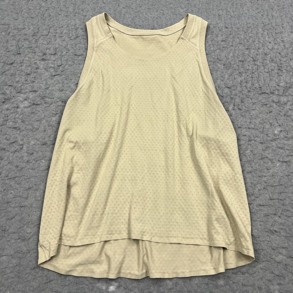 Lululemon Fast Free Race Length Tank Top Women's 4 Lightweight Mesh Train W1ED1S